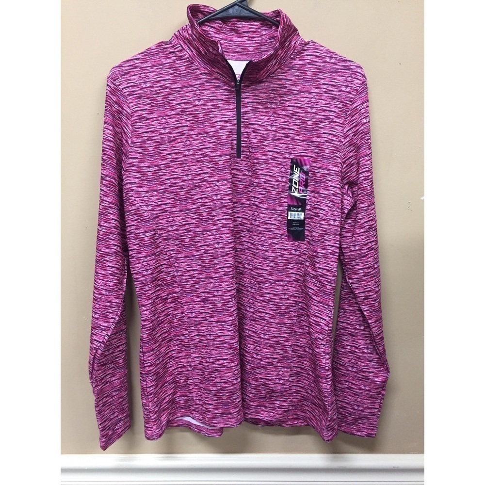 Zone Pro Half Zip Athletic Pullover Pink